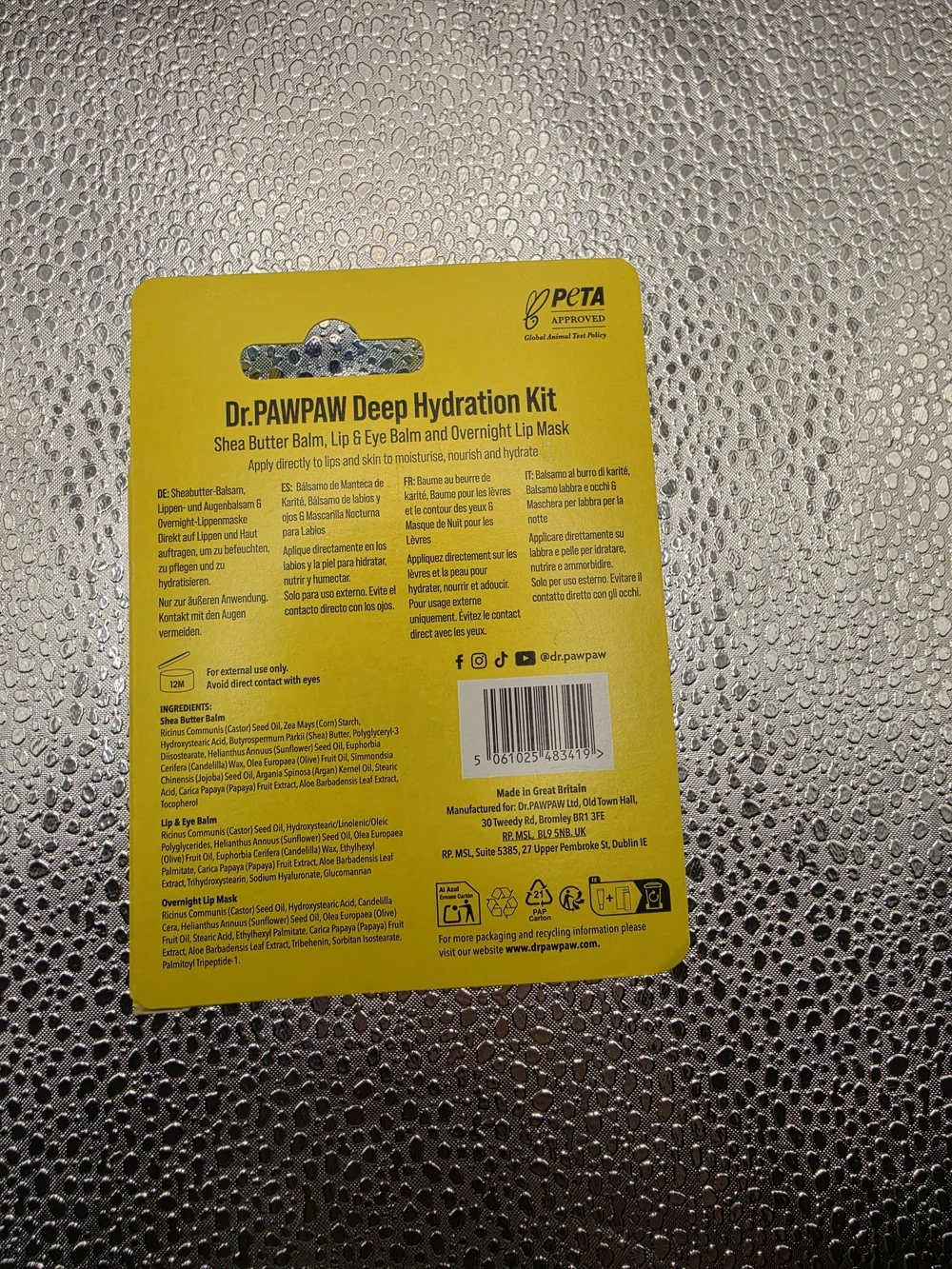 Dr. PawPaw Deep Hydration Kit - Yellow/Blue/Purple